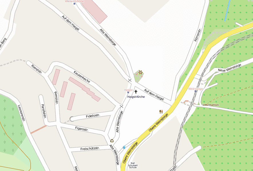 Zahnradbahn-Stadtplan mit Satellitenaufnahme und Hotels von Stuttgart